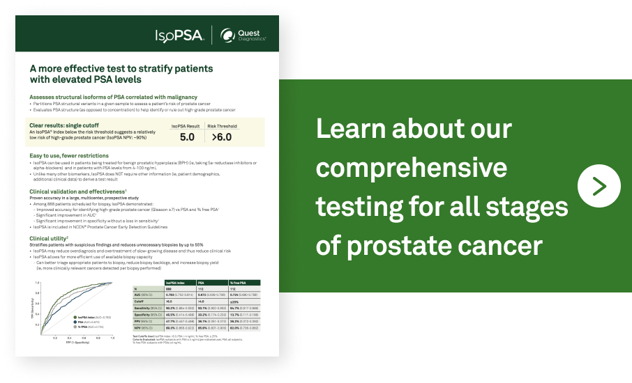 Learn about our comprehensive testing for all stages of prostate cancer