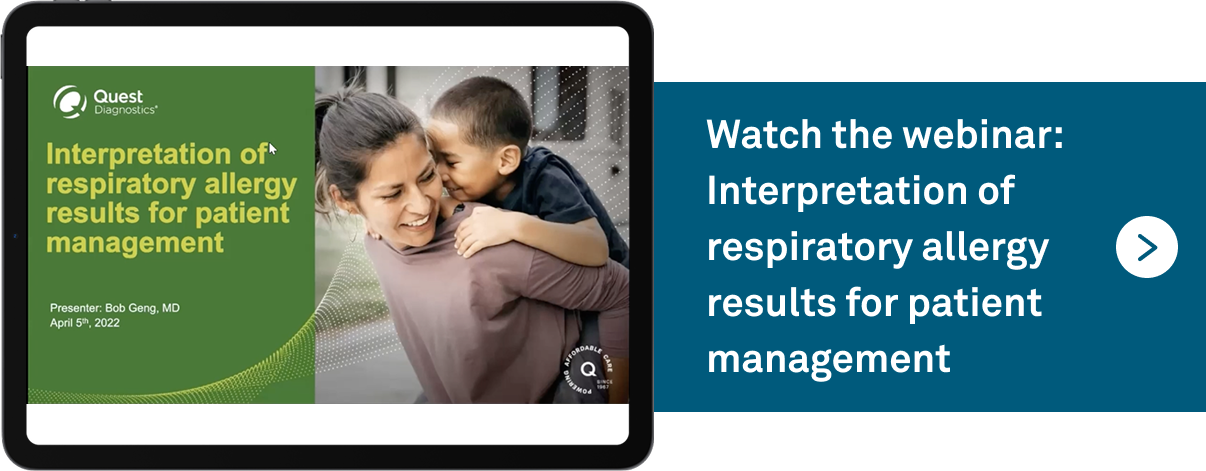 Watch the webinar: Interpretation of respiratory allergy results for patient management