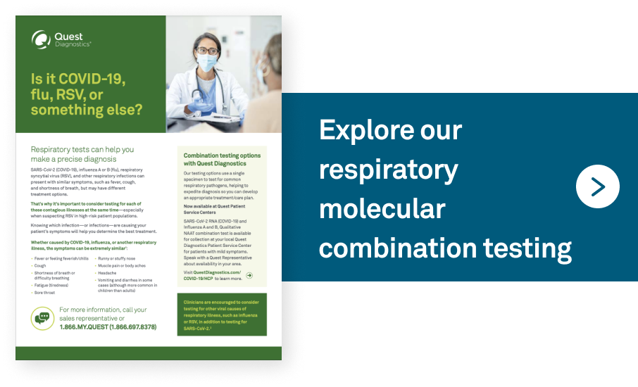 Explore our respiratory molecular combination testing